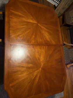 Dining table with leaf and chairs