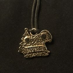 Vintage Peanuts Snoopy Christmas Tree Cord Pendant Necklace 1958 