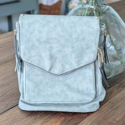 Faux Leather Mini Backpack 