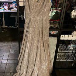 Vestido De Fiesta Color Oro