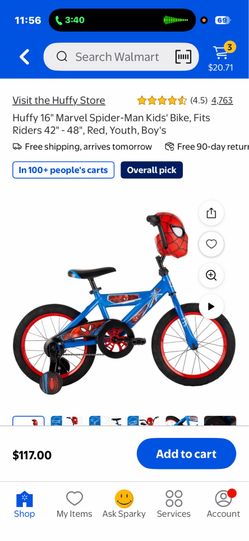 spiderman kids bike