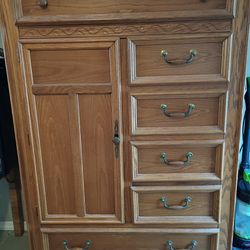 Tall dresser and refinished bench