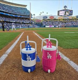 LA Dodgers Mini Cooler Cup with Straw