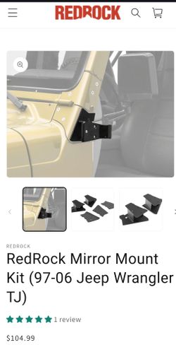 Jeep TJ mirror mount kit.
