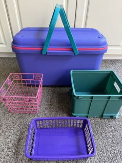 Storage Bins With Carrying Handle-Set Of 4