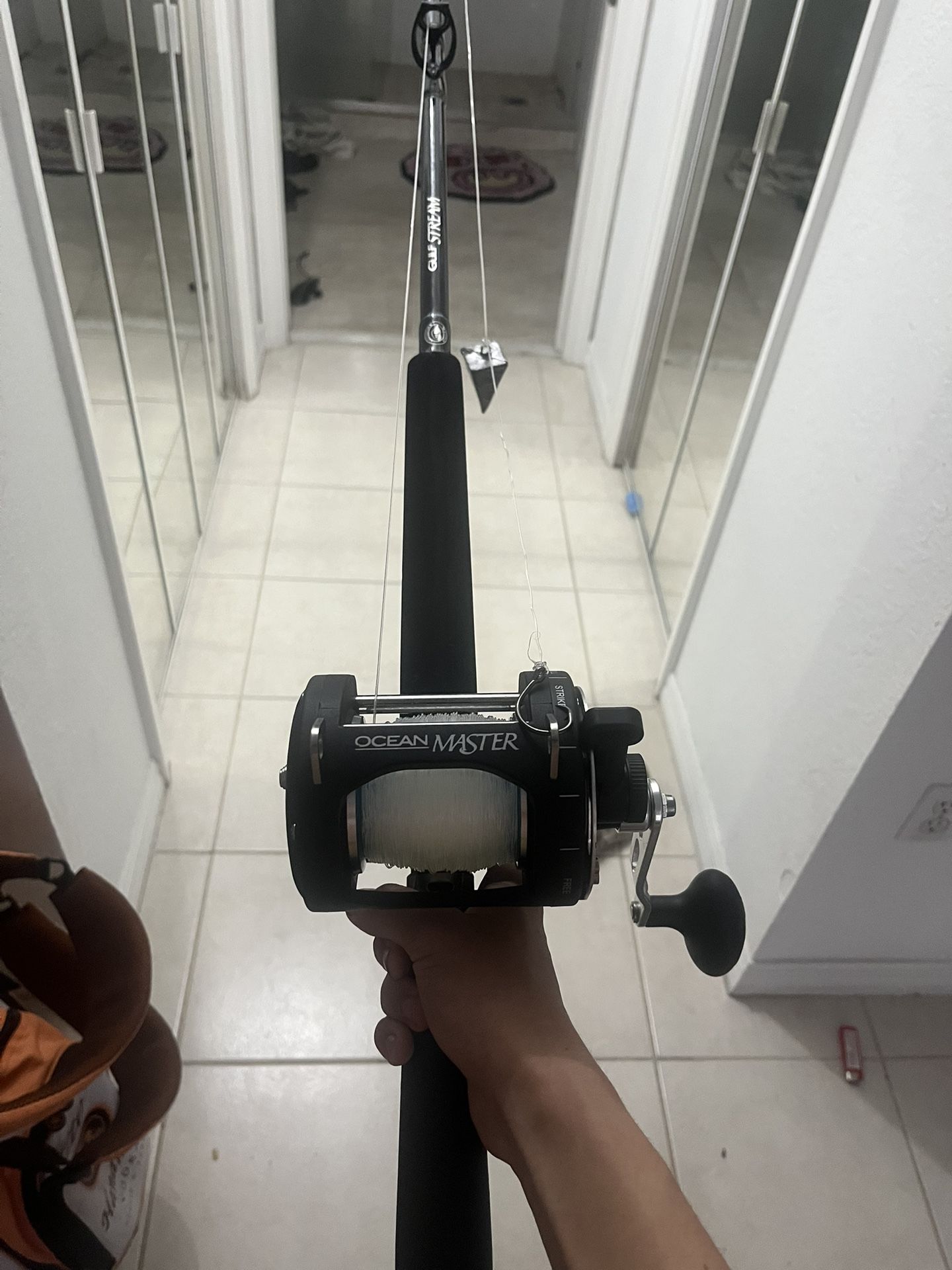 Conventional ocean master shark rod and reel combo