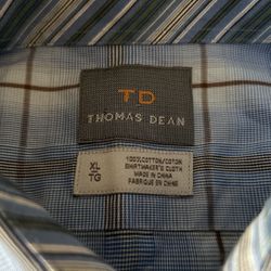 Men’s XL Blue Plaid Dress Shirt