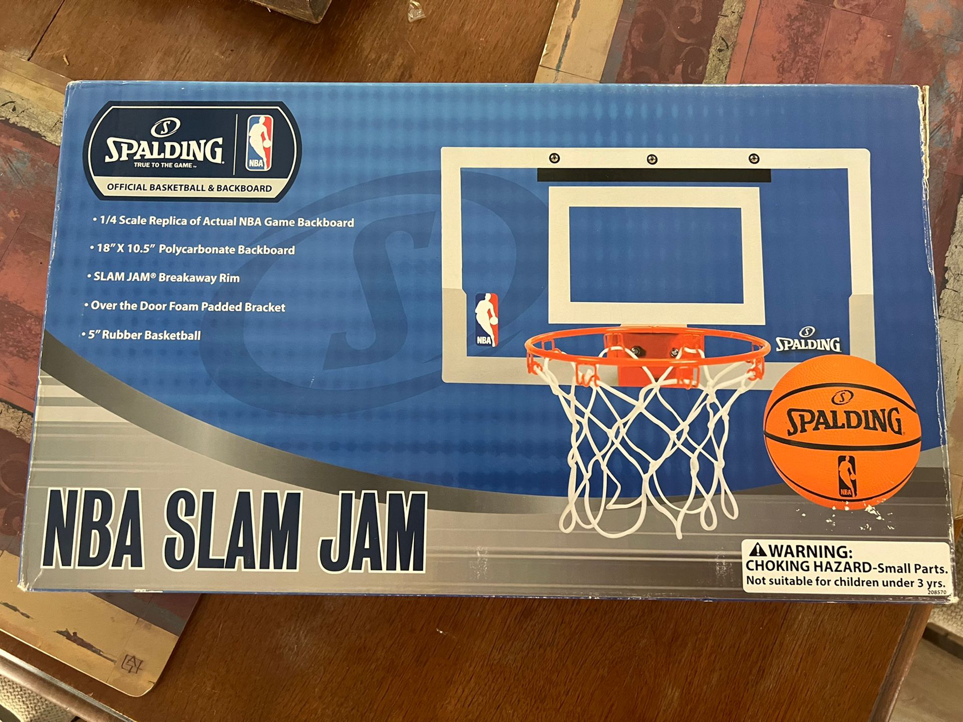 Spalding NBA Slam Jam Over-The-Door Team Edition Basketball Hoop