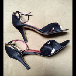 AMALFI (Nordstrom’s) Black Satin Heels - Sz 9