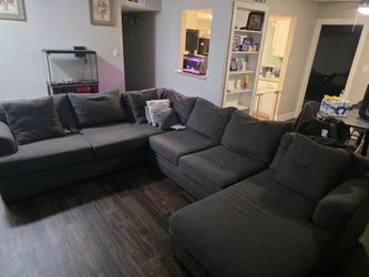 Grey sectional couch