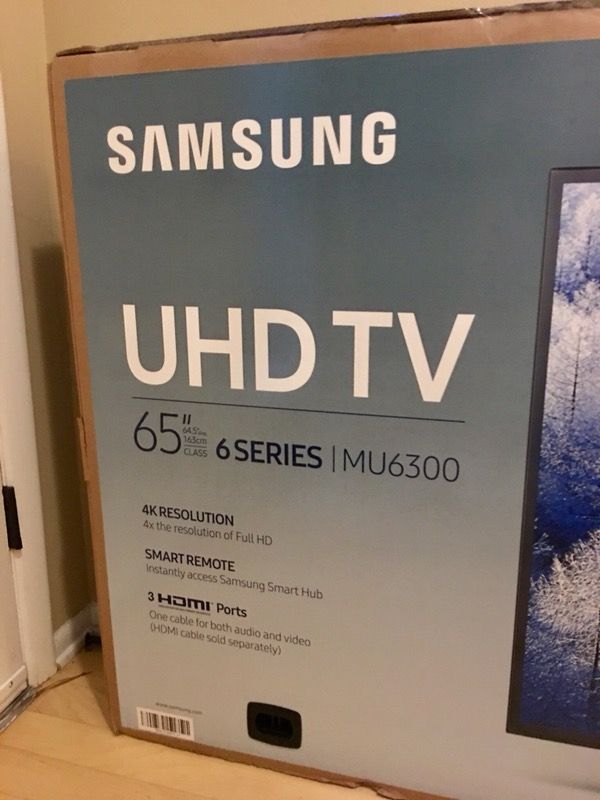 Samsung 65" 4K UHD LED Smart TV Samsung UN65MU6300 Brand New In Box Delivery @ Price
