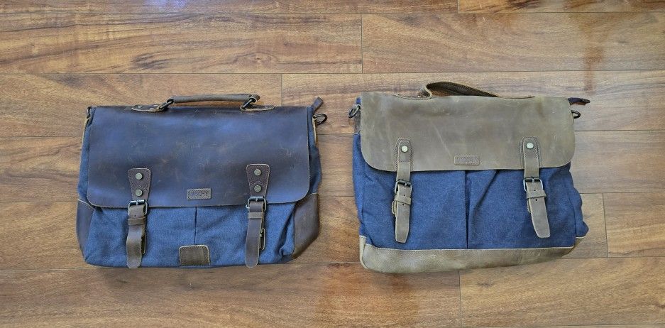 $10 Each Unisex Leathef Canvas Messenger Bag Shoulder Bag Satchel with Shoulder Strap