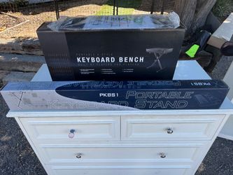 Keyboard stand, bench, music holder