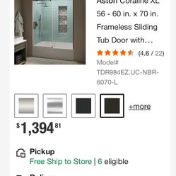 Previously Installed Sliding Tub Door