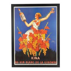 NY: Vintage French Kina Au Vin Blanc Poster (After Robys)
