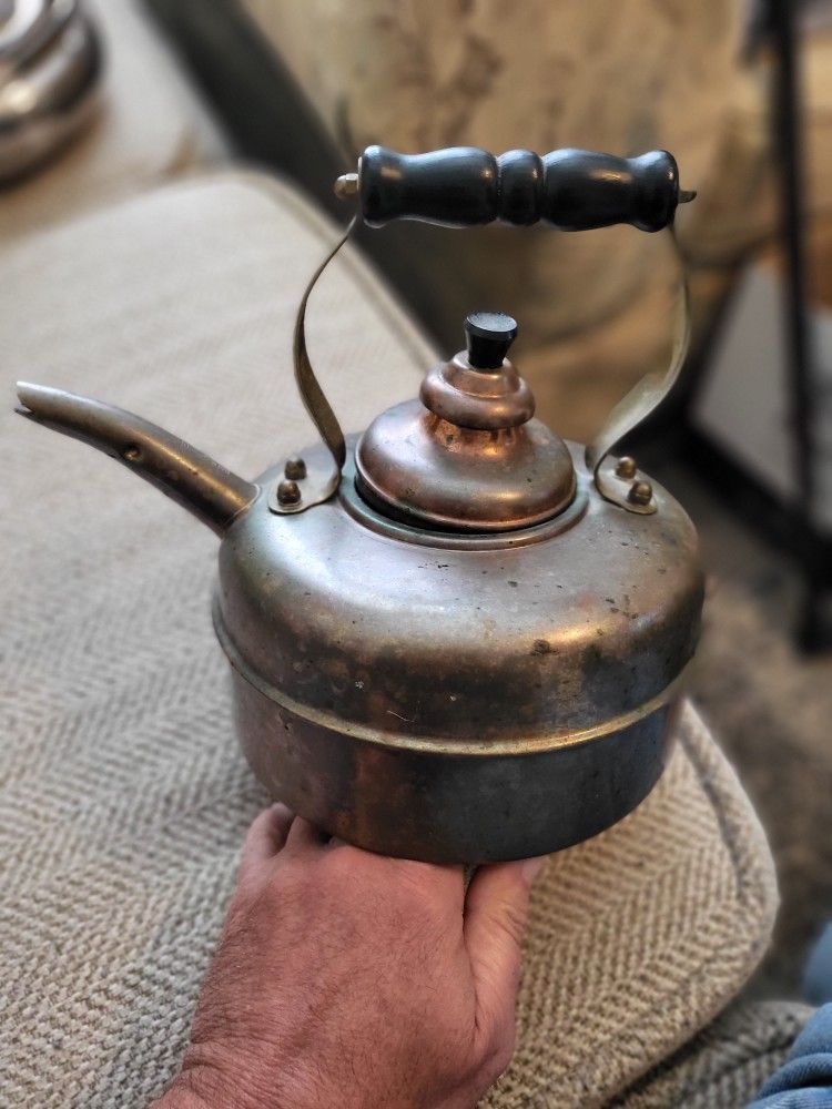 Antique Simplex whistling tea kettle