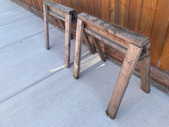 2 Strong Wood Work Bench SawHorses, for painting projects 🚪/🪟 caballetes