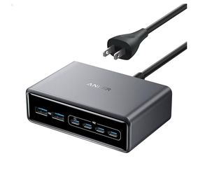Anker, Prime Charging Station, 200W 6-Port GaN Desktop Charger, Fast Charging USB C Charger for Multiple Devices, Compatible with iPhone, Galaxy, MacB