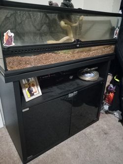 Reptile Tank With Everything. And Stand
