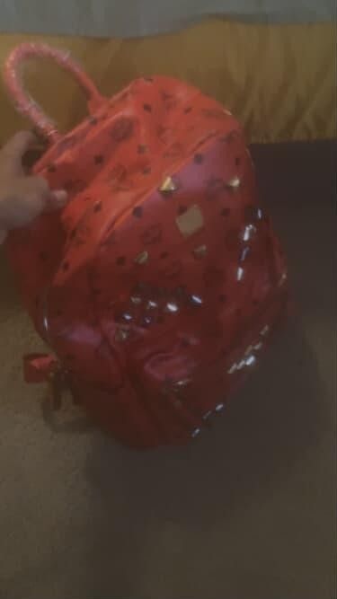 Red And Black MCM Bag