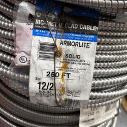 12/2 MC 250ft Wire Metal Clad Cable New 