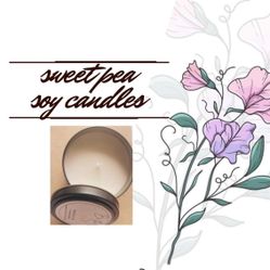 Handmade Sweet Pea Candles 