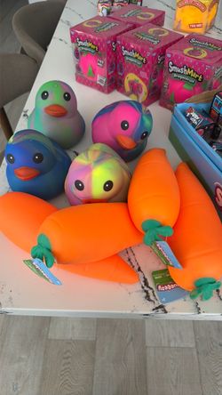 Squeezey carrots and ducks