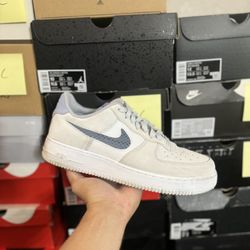 Nike Air Force 1 Low Pure Platinum Indigo Fog size 10.5 USED