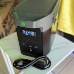 EcoFlow - DELTA 2 Portable Power Station, 1024 Wh LiFePO4 (LFP) Battery, 1800 W AC/100 W USB-C Output, Optional Solar Panel, for Home, Camping, and RV
