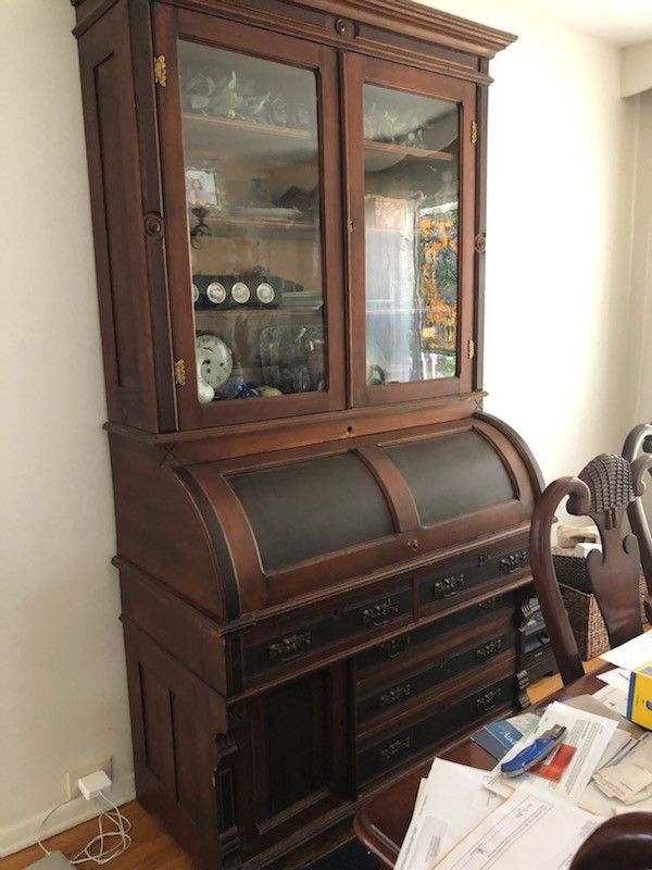 1800's secretary, roll top, Antique