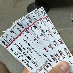 DRAKE TICKETS! TONIGHT WEDNESDAY 
