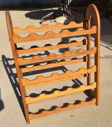 25 Bottle Wood Wine Rack