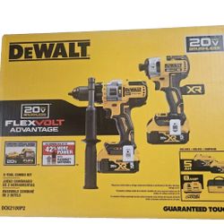 DeWalt DCK2100P2 20V MAX BL 1/2" Hammer Drill Driver & 1/4" Impact Driver New