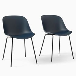 Classon Recycled Plastic Shell Indoor/Outdoor Chair (Set of 2) - Metal Legs