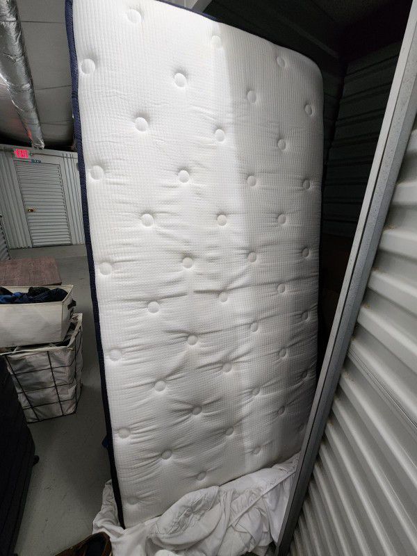 Twin XL Mattress and Metal Bed Frame
