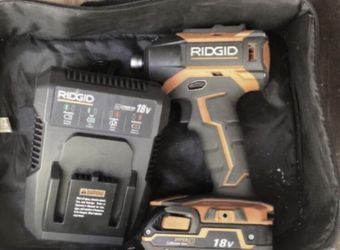 Ridgid impact with battery and charger and bag