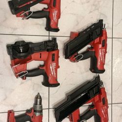 Lot of 5 Milwaukee M18 FUEL Tools - FOR PARTS  - NOT WORKING