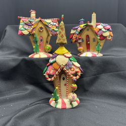 Gumdrop Village Christmas Tabletop Tealight Holders