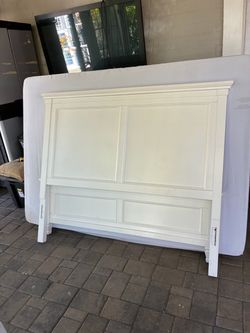 Full size bed frame with box spring