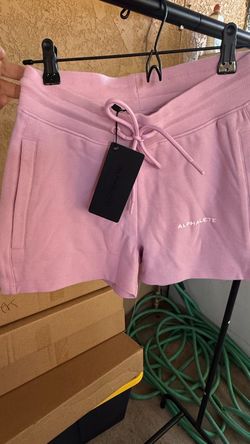 Alphalete Pink Drawstring Shorts