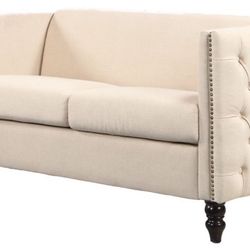 $75 - Beige Art Deco Loveseat
