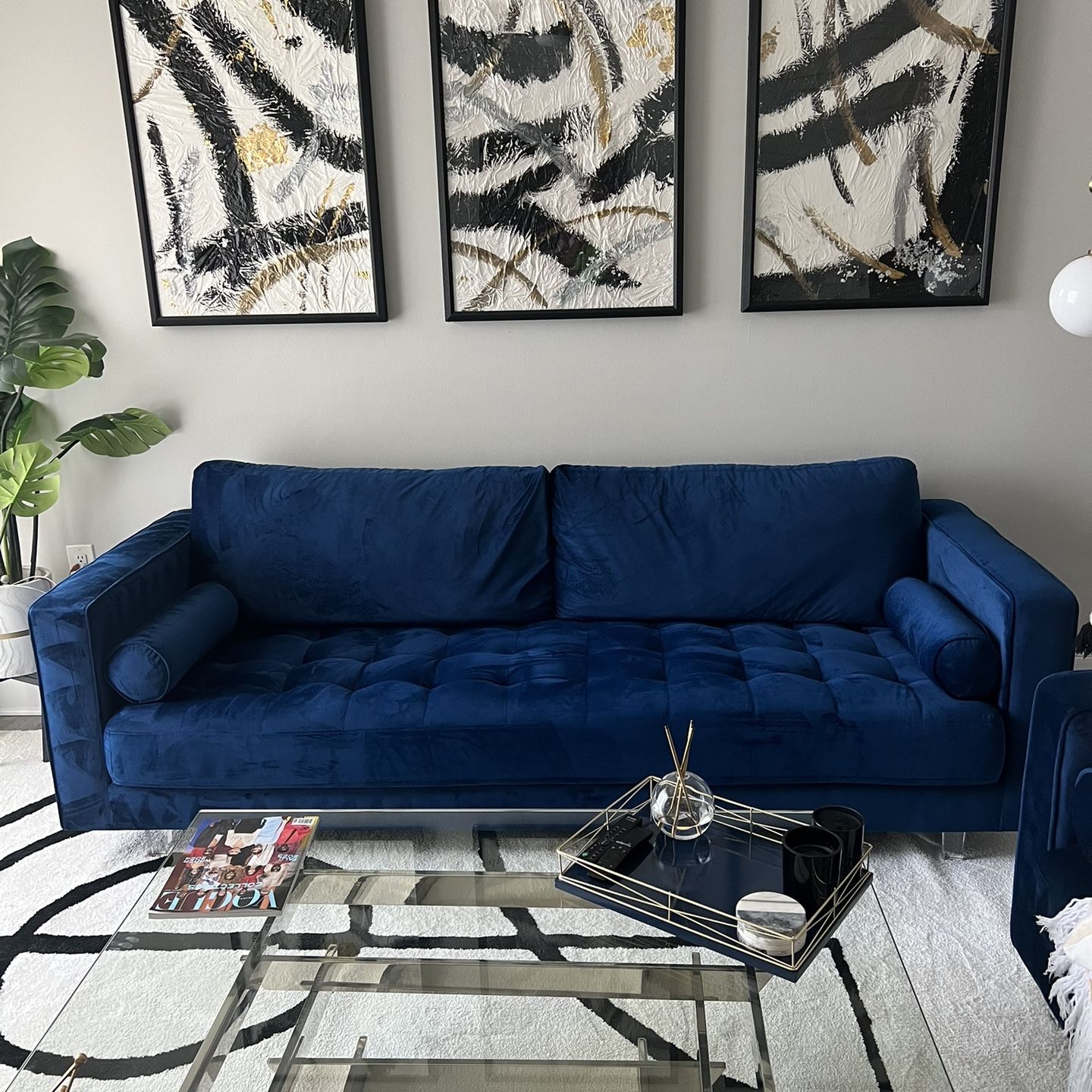 Royal Blue Living Set