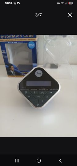 First come first pick up!
Brand New still sealed Joel  Inspiration Cube!
365 daily Inspiration. 
52 weekly sermons!!
Portable and rechargeable!
Only 2