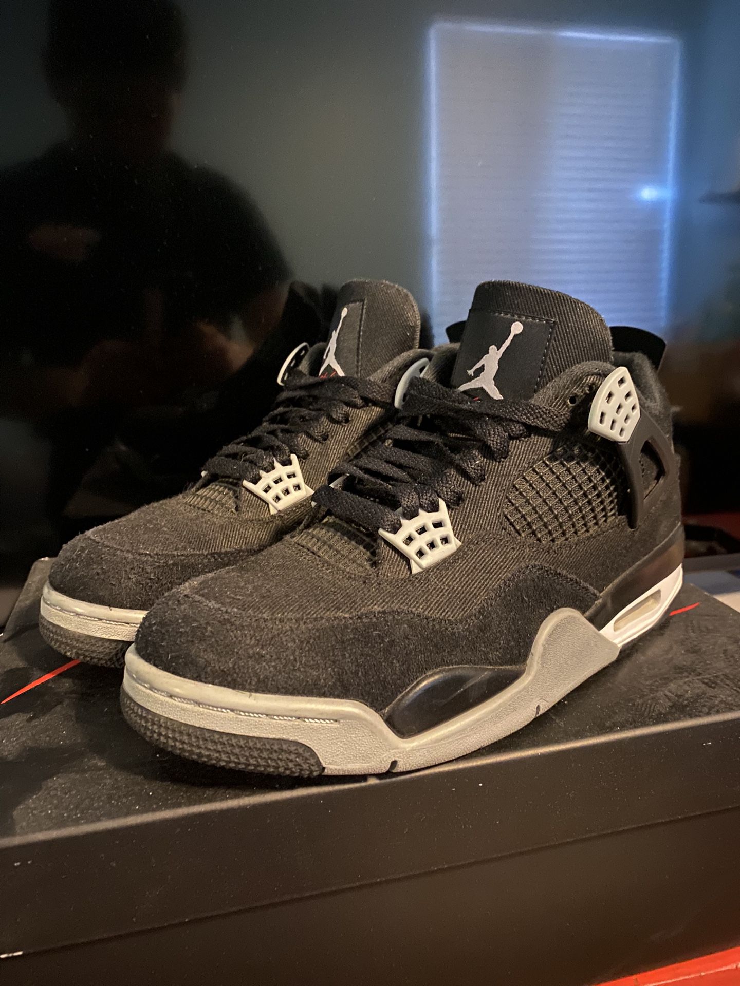 Jordan 4 Black Canvas Size 9.5 Men’s 