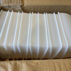 B432 Plastic Quart Tray Insert 6x6 Food Service Pan – Lot of 12 – Restaurant Supply