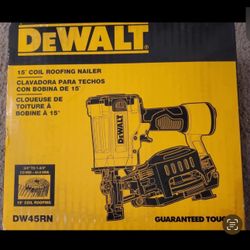 DEWALT DW45RN 15 Degree Coil Roofing Nailer  . New IN BOX
