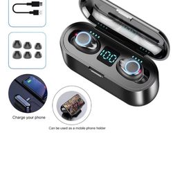 Wireless Bluetooth Headphones Waterproof LED Display 