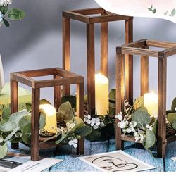 Wooden Candle Centerpieces 