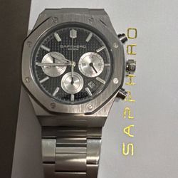 Men's Watch Stainless Steel Octagonal Date Quartz
