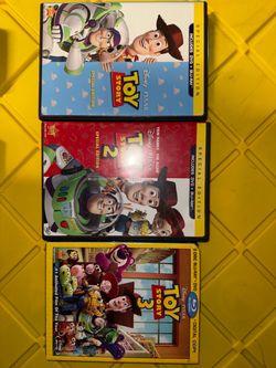 Disney Toy Story 1-3  Blu Ray + Toy Story Collectibles